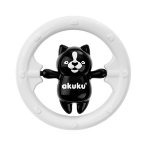 Akuku grzechotka dla niemowląt czarno-biały miś