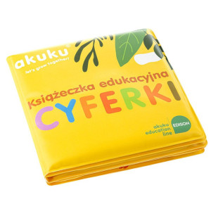 Akuku miękka książeczka edukacyjna, kąpielowa dla niemowląt cyferki