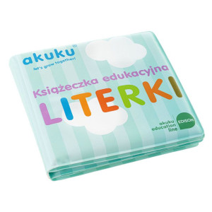 Akuku miękka książeczka edukacyjna, kąpielowa dla niemowląt literki