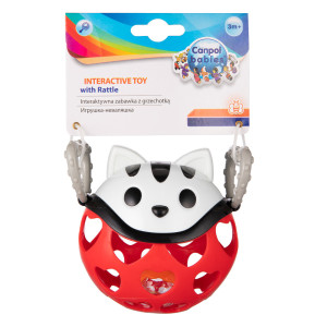 Canpol grzechotka gryzak kolorowa sensoryczna kula kotek