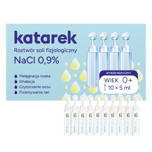 Katarek sól fizjologiczna nacl 0,9% w ampułkach 10x5ml