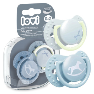 Lovi smoczek uspokajający 0-2 miesiące baby shower boy 2 sztuki