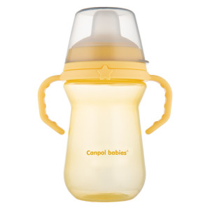 Canpol kubek z miękkim ustnikiem firstcup 250ml żółty