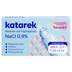 Katarek secure+ sól fizjologiczna nacl 0,9% w ampułkach 20x5ml
