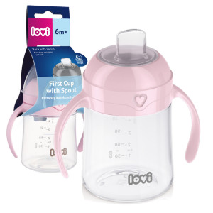 Lovi pierwszy kubek z ustnikiem i uchwytami 150ml pink