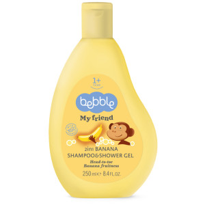 Bebble szampon i żel do mycia ciała i włosów 250ml banan