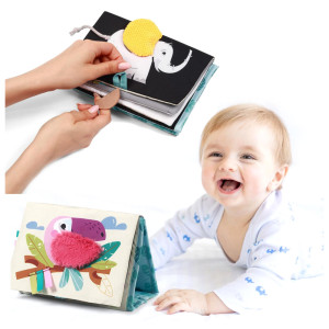 Babyono książeczka sensoryczna dla niemowląt safari