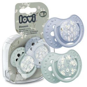 Lovi smoczek uspokajający dynamiczny blossom blue 18m+ 2 sztuki