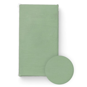 Bocioland prześcieradło z gumką do łóżeczka bawełna jersey 60x120cm zielone