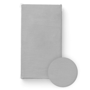Bocioland prześcieradło z gumką do łóżeczka bawełna jersey 60x120cm szare