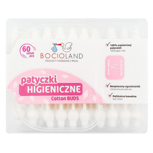 Bocioland patyczki do uszu z ogranicznikiem 60 sztuk