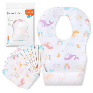 Babyono śliniaki jednorazowe nieprzemakalne z kieszonką 10 sztuk