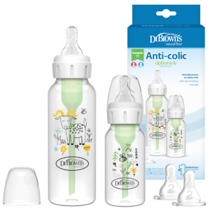 Dr brown’s options+ zestaw startowy butelki antykolkowe do karmienia niemowląt