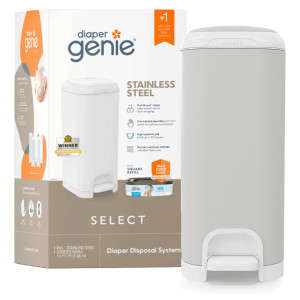 Angelcare diaper genie pojemnik na pieluchy ze stali nierdzewnej select + 1 wkład xl szary
