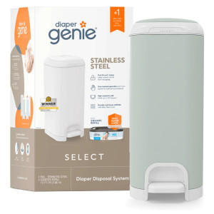 Angelcare diaper genie pojemnik na pieluchy ze stali nierdzewnej select + 1 wkład xl miętowy