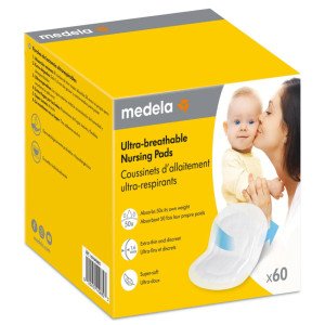 Medela oddychające i super chłonne wkładki laktacyjne 60 sztuk