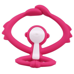 Mombella gryzak uspokajający małpka dark pink