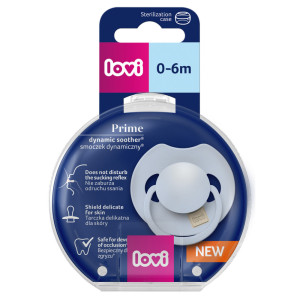 Lovi smoczek uspokajający dynamiczny prime 0-6m baby blue