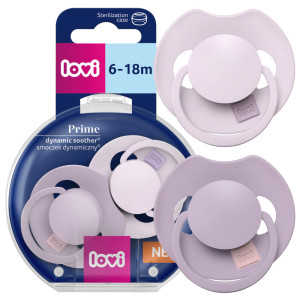 Lovi smoczek uspokajający dynamiczny prime 6-18m lilac / violet 2 sztuki