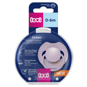 Lovi smoczek uspokajający dynamiczny prime 0-6m violet
