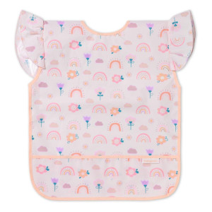 Babyono wodoodporny śliniak fartuszek z zapięciem na rzep rainbow