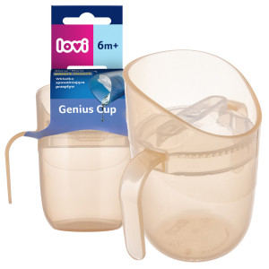 Lovi kubek treningowy z uchwytami bidon do picia dla dzieci genius 150ml nude