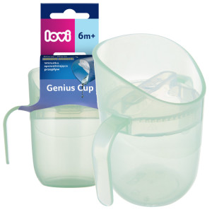 Lovi kubek treningowy z uchwytami bidon do picia dla dzieci genius 150ml pistachio