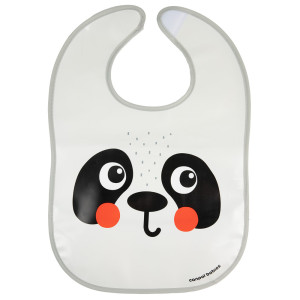Canpol śliniak wodoodporny zmywalny z kieszonką babiesboo panda biały
