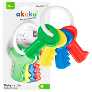 Akuku grzechotka dla niemowląt klucze ciemne