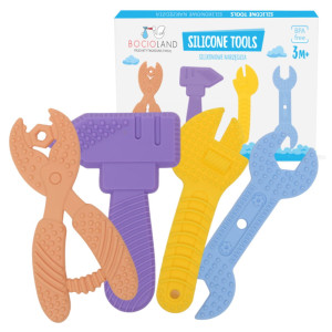 Bocioland gryzak silikonowe narzędzia do zabawy dla niemowląt