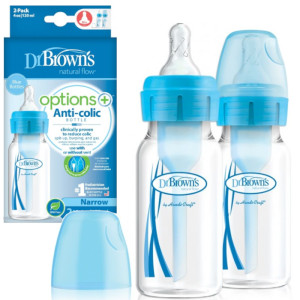 Dr brown’s options+ antykolkowa butelka standard wąska szyjka 120ml 2pak