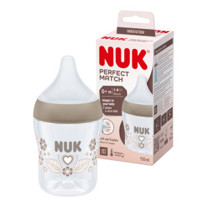 Nuk perfect match antykolkowa butelka dla niemowląt 0m+ z silikonowym smoczkiem s 150ml