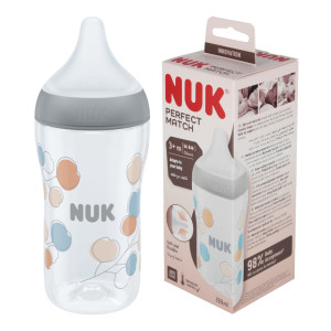 Nuk perfect match antykolkowa butelka dla niemowląt 3m+ z silikonowym smoczkiem m 260ml