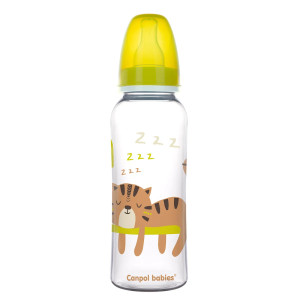 Canpol butelka wąska 250ml africa żółta 12m+