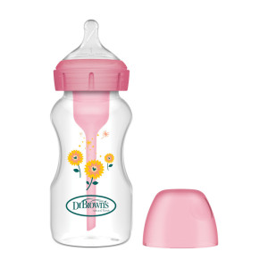 Dr brown′s antykolkowa butelka do karmienia szeroka szyjka 270ml options+ różowa