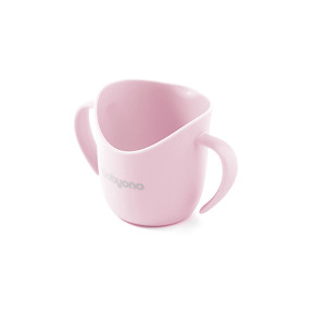 Babyono ergonomiczny kubek treningowy flow różowy 6m+