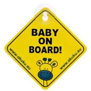 Akuku tabliczka / zawieszka do samochodu baby on board