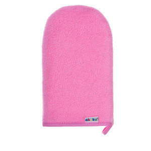 Akuku rękawica myjka kąpielowa dla niemowląt frotte 100% bawełna 18x9,5 cm różowa
