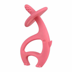 Mombella silikonowy gryzak na ząbkowanie słonik dancing elephant pink