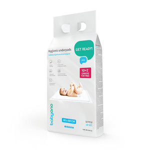 Babyono podkłady higieniczne 40x60cm 10 sztuk + 2 gratis