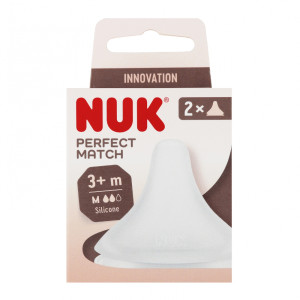 Nuk perfect match smoczek do butelki silikonowy rozm. m 2 sztuki