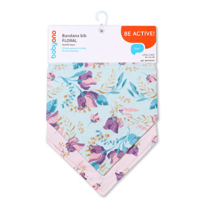 Babyono śliniak apaszka floral 100% bawełna 2 sztuki