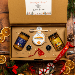 Premium Box Bee True - 2xmały miód +1xpeeling, 2xperfum, miodownik