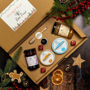 Gold Box Bee True - 2xmały miód +2xpeeling, perfum, miodownik