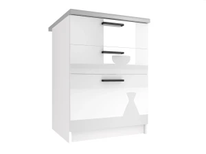Szafka kuchenna stojąca z szufladami BELINI  60cm biały połysk