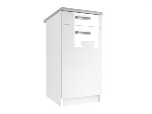 Szafka kuchenna stojąca z szufladami BELINI  40cm biały połysk