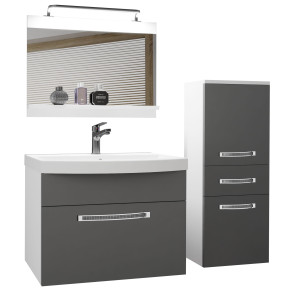 Zestaw mebli łazienkowych  Belini Glamour 90cm szary mat