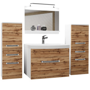 Zestaw mebli łazienkowych  Belini Glamour 120cm dąb wotan