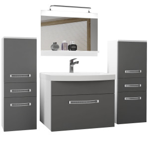 Zestaw mebli łazienkowych  Belini Glamour 120cm szary mat