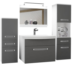 Zestaw mebli łazienkowych  Belini Glamour 120cm szary mat